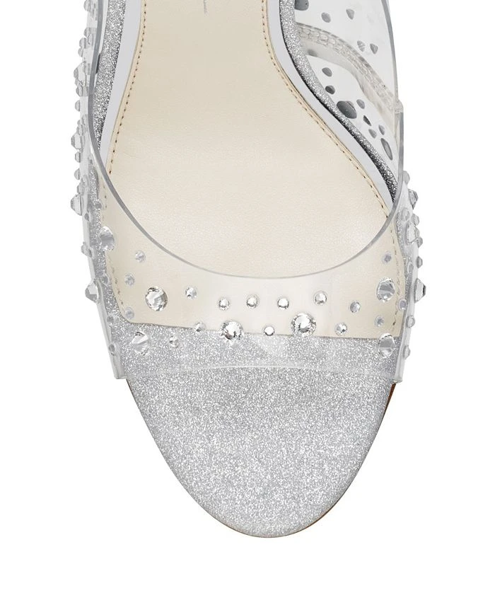 Jessica Simpson Women's Jaisey Embellished Open-Toe Vinyl Pumps 6 Jessica Simpson Women's Jaisey Embellished Open-Toe Vinyl Pumps - Image 4