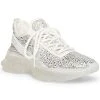 Steve Madden Women's Maxima Rhinestone-Trim Trainer Sneakers