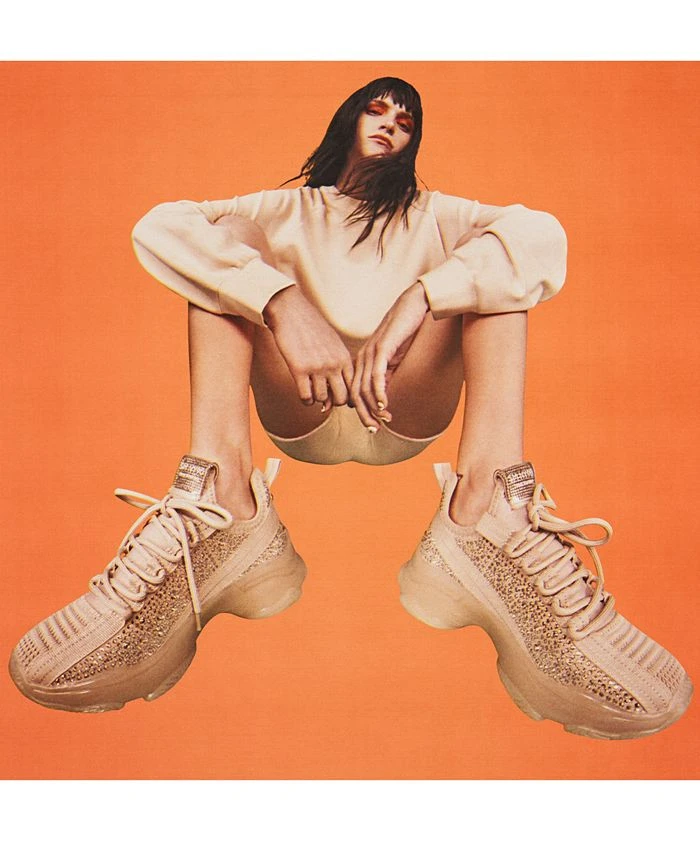 Steve Madden Women's Maxima Rhinestone-Trim Trainer Sneakers 6 Steve Madden Women's Maxima Rhinestone-Trim Trainer Sneakers - Image 4