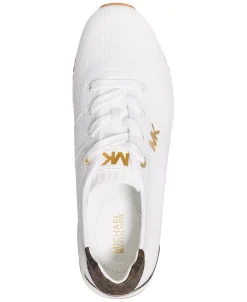 Michael Kors Women's Monique Knit Trainer Lace-Up Retro Running Sneakers -Sam Edelman Store 19320851 fpx