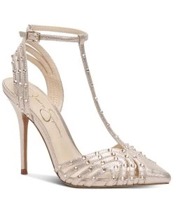 Jessica Simpson Women's Wisata Studded T-Strap Pumps