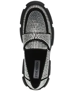 Steve Madden Women's Trifecta Rhinestone Lug-Sole Tailored Loafers -Sam Edelman Store 22293741 fpx