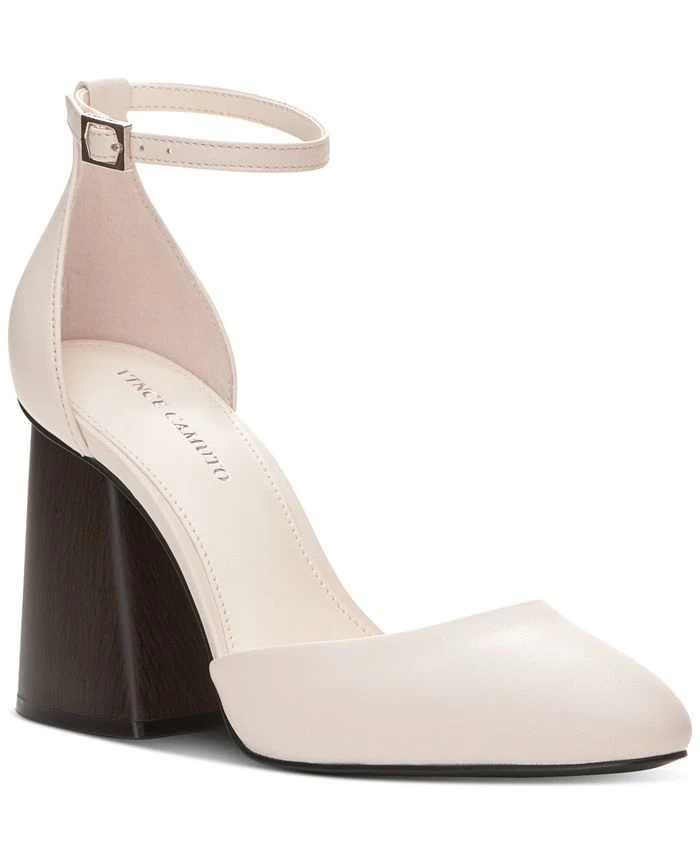 Vince Camuto Women's Addilenz Ankle-Strap Flare-Heel Pumps 3 Vince Camuto Women's Addilenz Ankle-Strap Flare-Heel Pumps