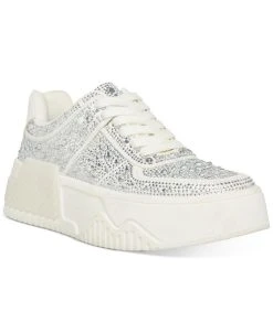 Steve Madden Women's Sonic Rhinestone Lace-Up Sneakers