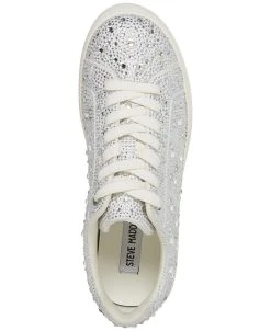 Steve Madden Women's Rockaway Rhinestone Lace-Up Platform Sneakers -Sam Edelman Store 23286943 fpx